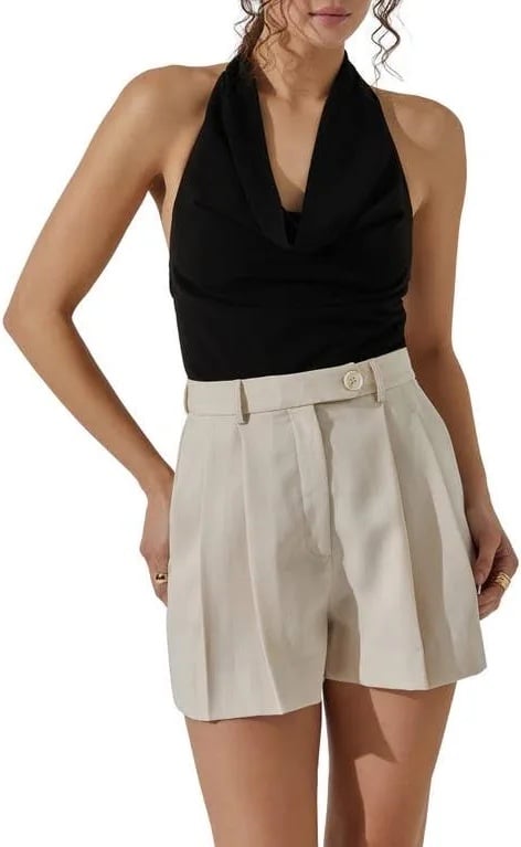 ASTR The Label Cowl Neck Halter Bodysuit