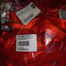 New Ravishing Red Satin Jaquard Halter Corset Top Size Small