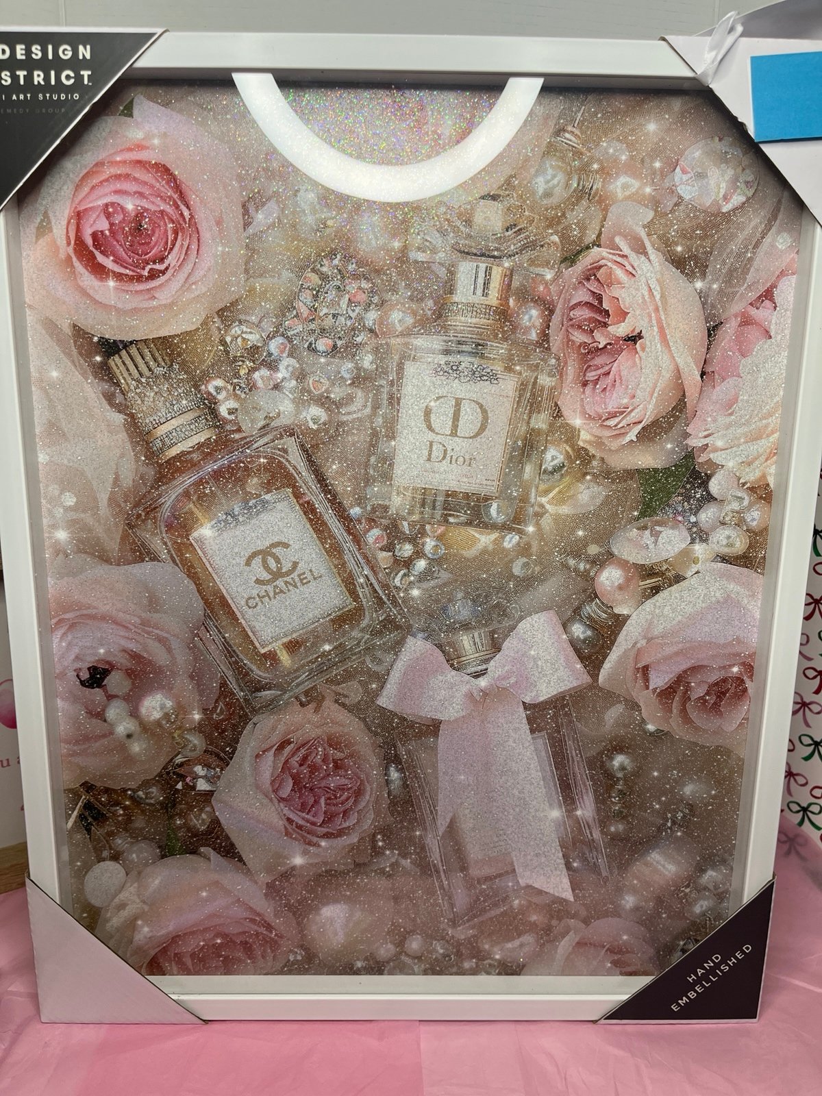 Designer Chanel and Dior Perfume Shadow Box