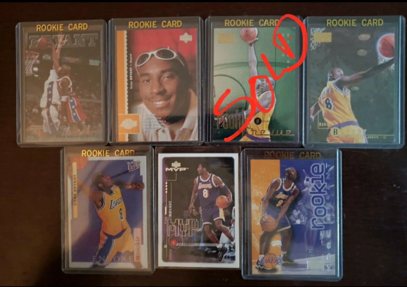 Lot of Kobe Bryant Rookie Cards