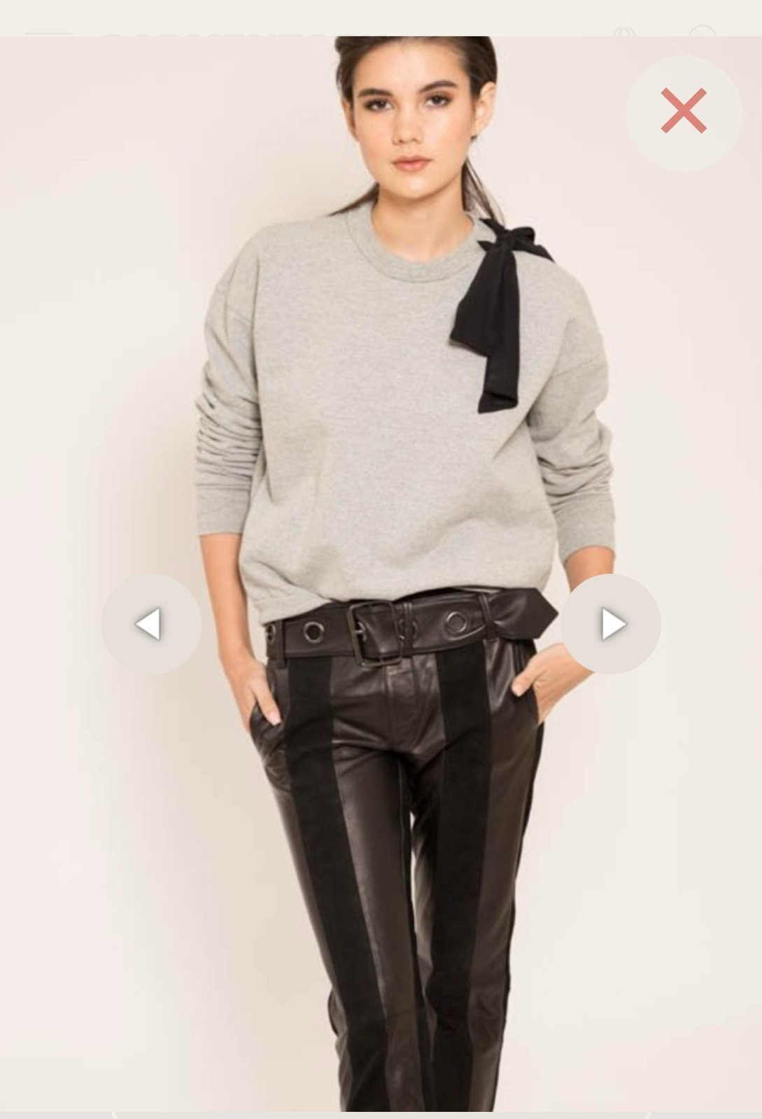 Frame Bow Crew Neck Sweatshirt