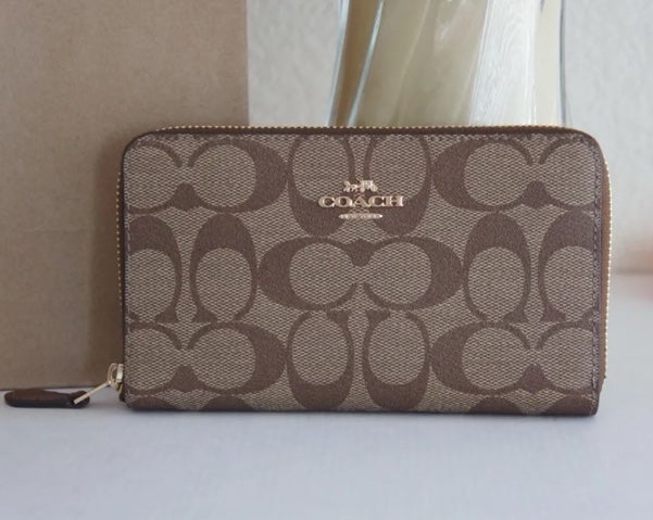 Coach medium zip around wallet