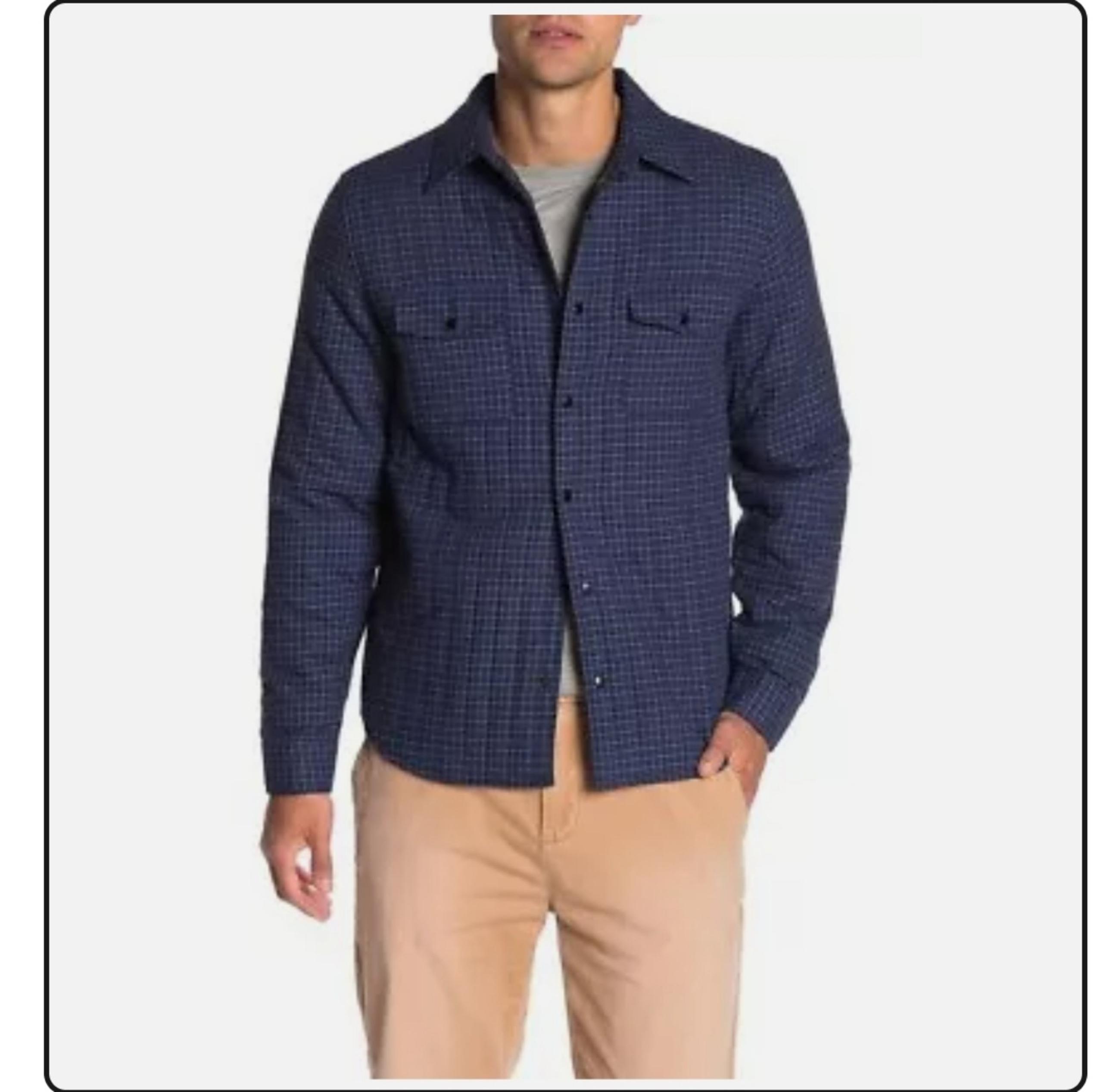 Slate & Stone Lined Shirt Jacket BLUE PLAID L