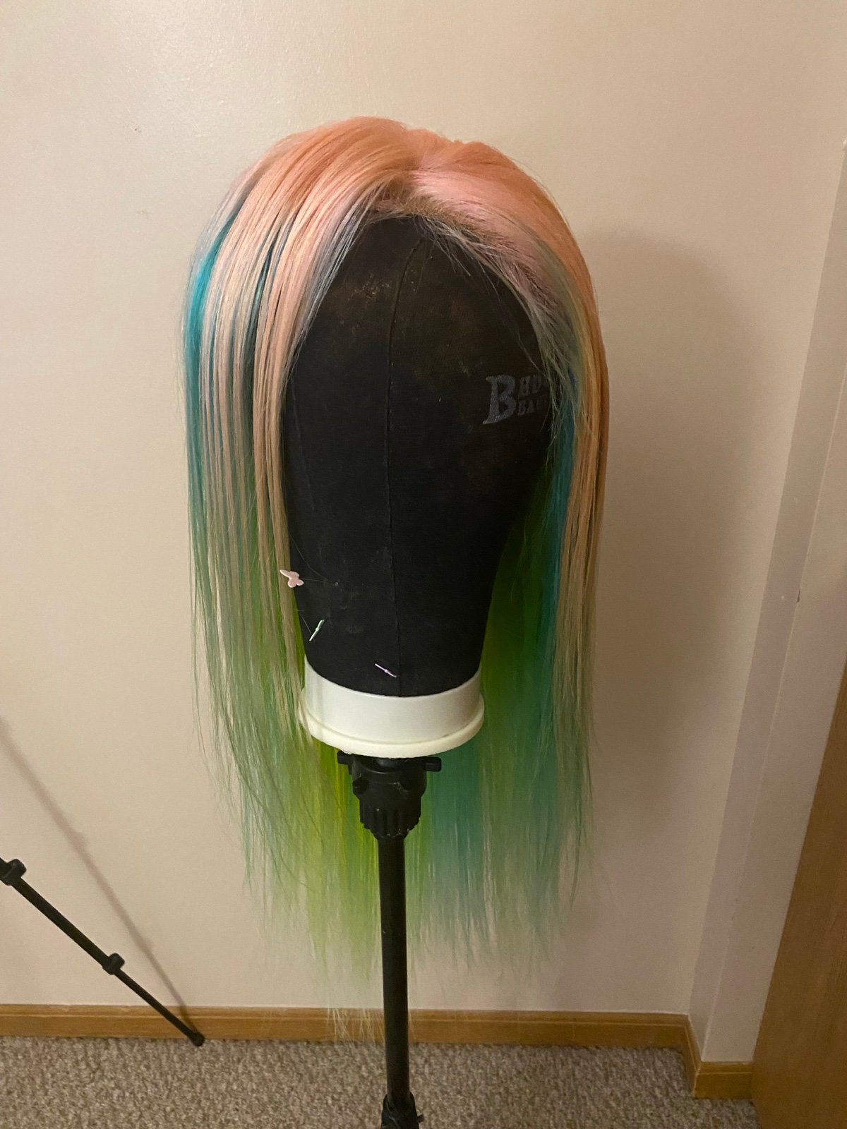 Multicolored 13x6 Human Hair Lace Front Wig 24in