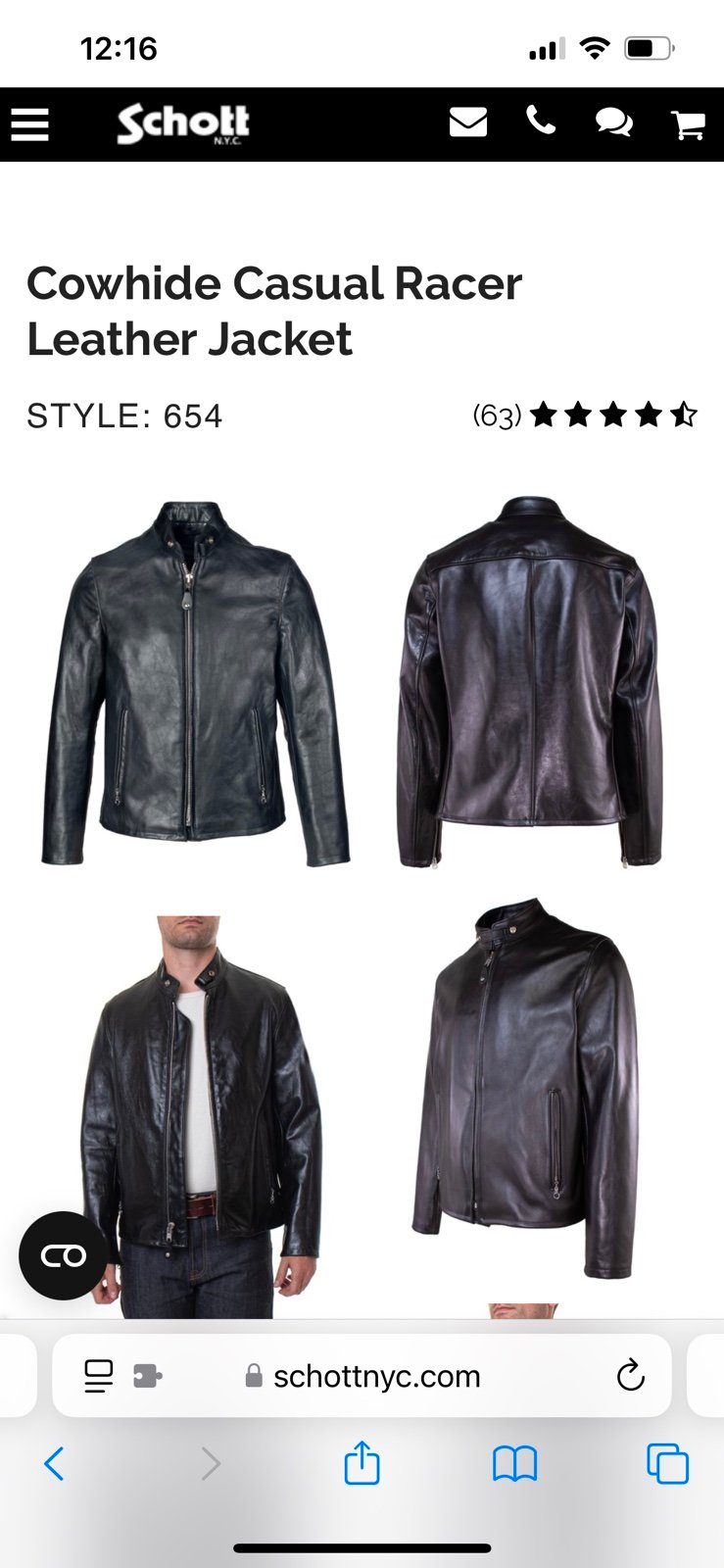 Schott NYC authentic leather jacket