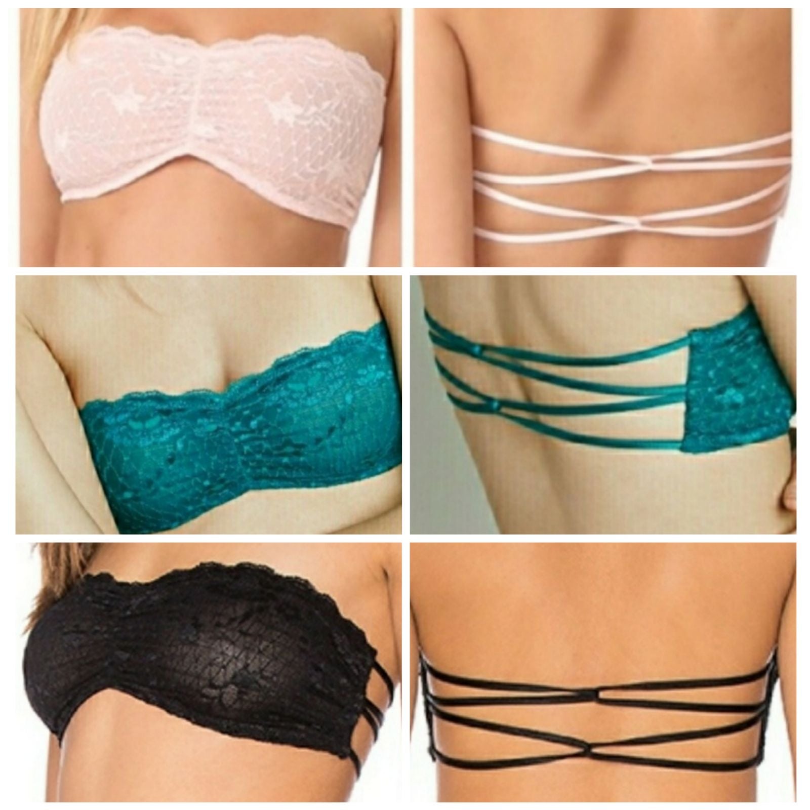 3pc free people xs bralette bundle