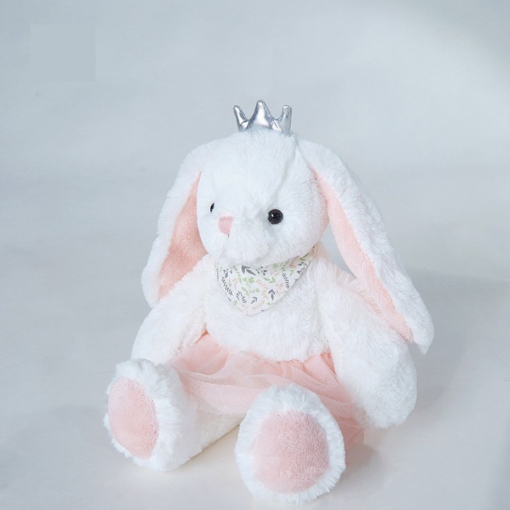 Pink Sarong Rabbit Soothing Doll Long Ears Plush Toy
