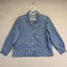 Chicos Jacket Womens 3 XL/16 Blue Denim Ethnic Printed Vintage Boxy Western Chic