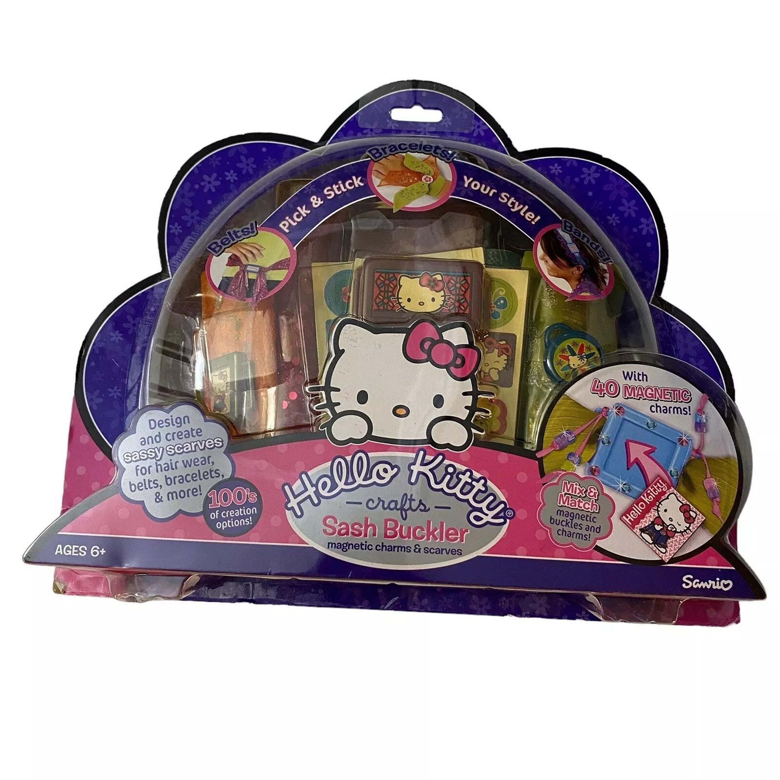 NEW Hello Kitty Craft Set Bracelets Scarves Hair Stickers Charms Beads Kit DIY