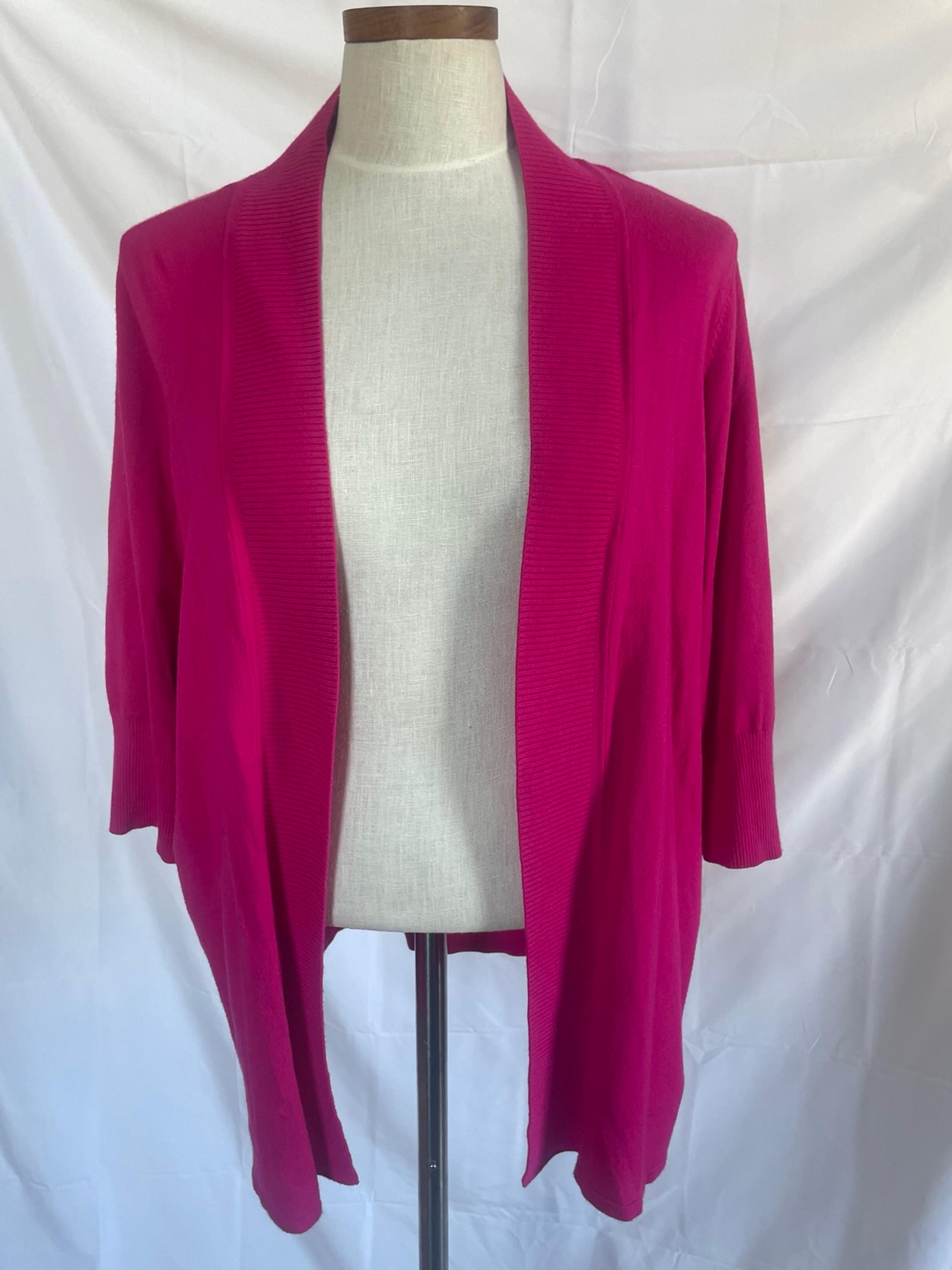 Cardigan bright pink women’s 1X Laura Ashley