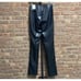 Zara Black Faux Leather Flare With Side Zipper Leggings Size Large NEW
