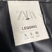 Zara Black Faux Leather Flare With Side Zipper Leggings Size Large NEW