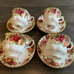Royal Albert Old Country Roses 4 cups & 4 saucers England