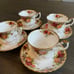 Royal Albert Old Country Roses 4 cups & 4 saucers England