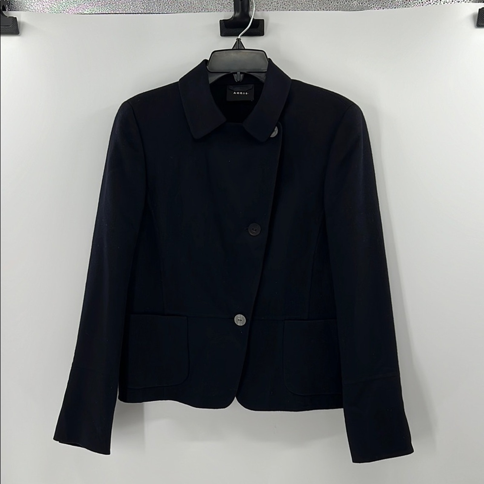 Akris Women's 100% Cashmere Asymmetrical Blazer - Black - 10