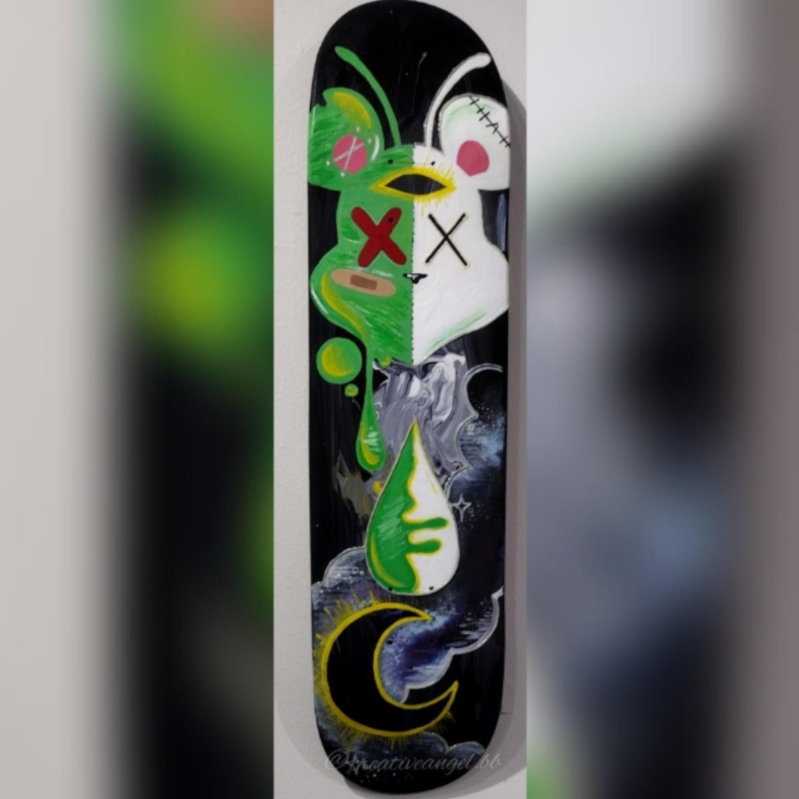 Hand-Painted Skateboard Deck - ART