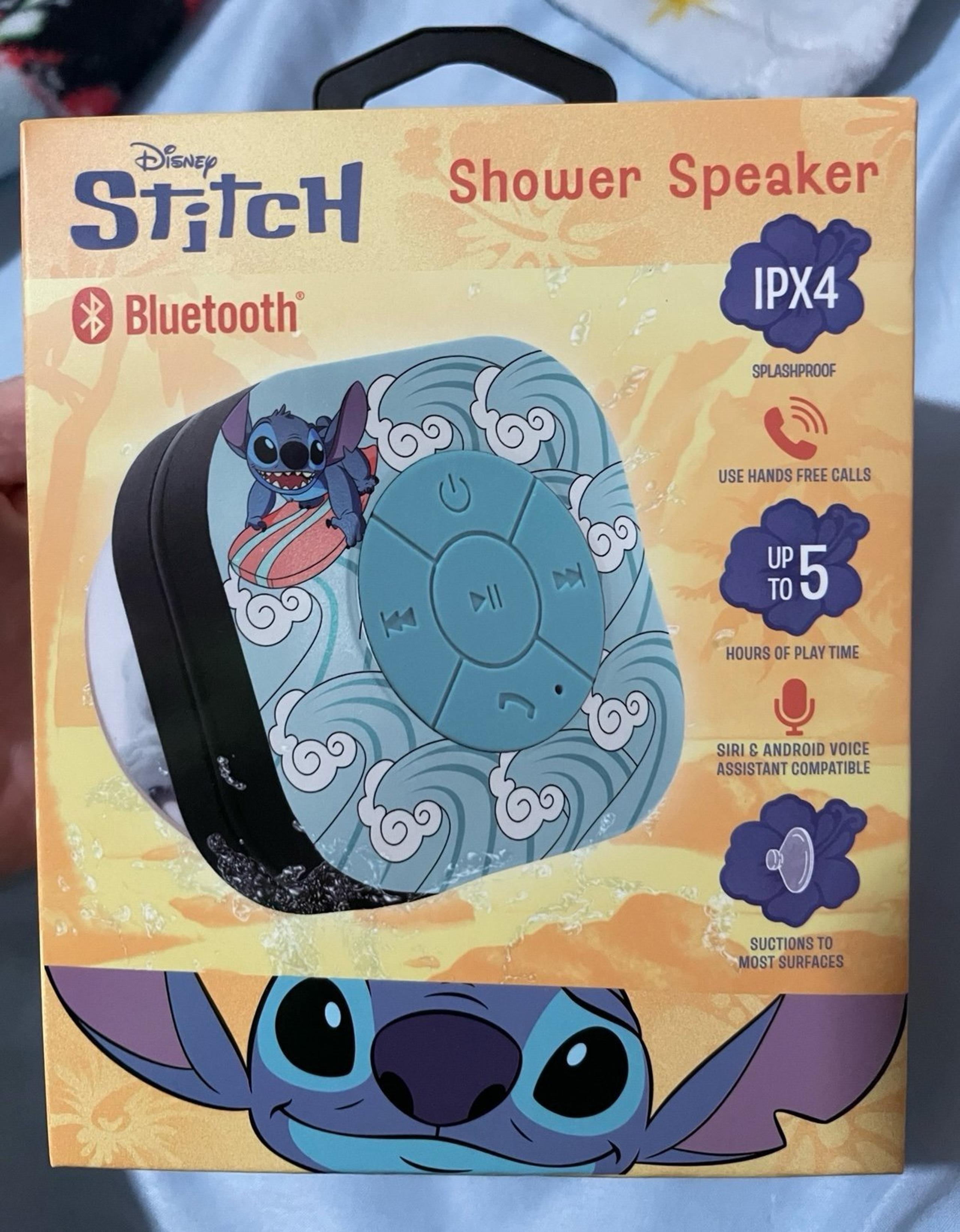 Stitch Wireless Shower Speaker Water Resistant Bluetooth NEW