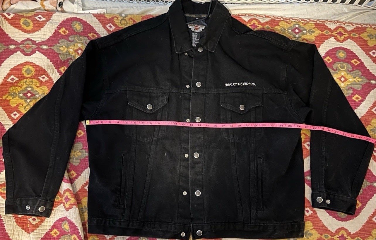 Black Denim Harley Davidson Jacket