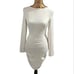 Susana Monaco White Long Sleeve Back Cutout Bandage Bodycon Dress Size SmALL