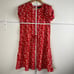 Tuckernuck Colette Dress Size M Red Chain Mini Long Sleeves Pomander Place