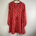 Tuckernuck Colette Dress Size M Red Chain Mini Long Sleeves Pomander Place