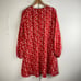 Tuckernuck Colette Dress Size M Red Chain Mini Long Sleeves Pomander Place