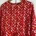 Tuckernuck Colette Dress Size M Red Chain Mini Long Sleeves Pomander Place