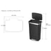 11.9 Gallon Trash Can, Plastic Step On Kitchen Trash Can
