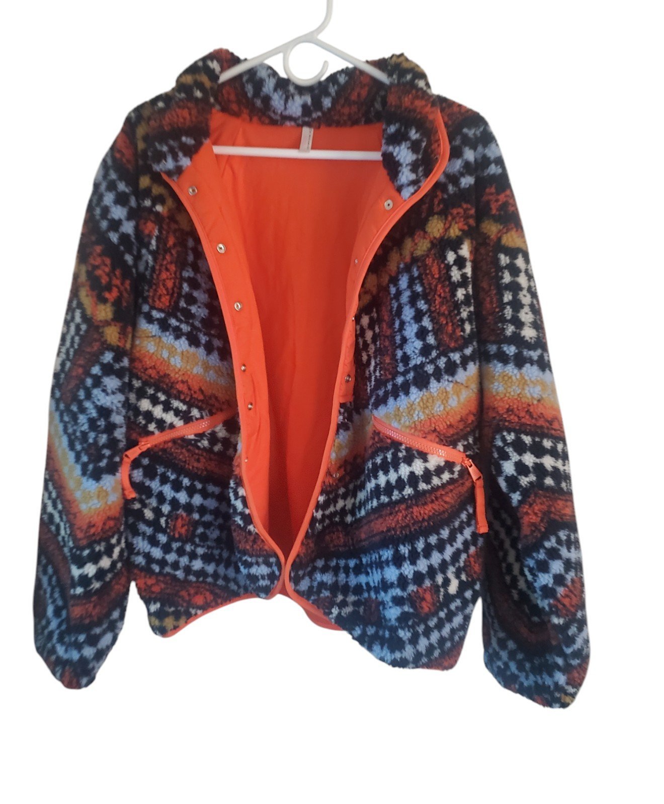 Free People movement hit the slopes woman's sherpa snap button XL jacket