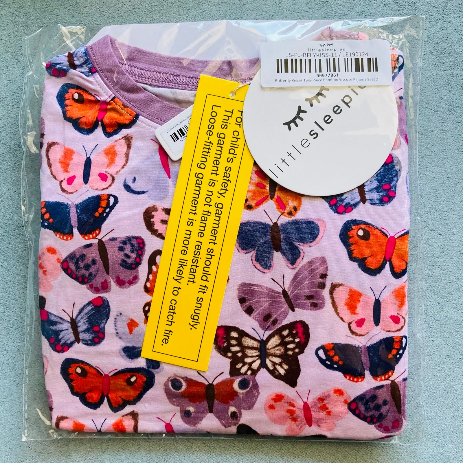 Little Sleepies Butterfly Kisses 2T