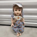 Baby So Beautiful blonde hair blue eyes sunflower romper and visor Pre-owned