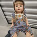 Baby So Beautiful blonde hair blue eyes sunflower romper and visor Pre-owned