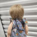 Baby So Beautiful blonde hair blue eyes sunflower romper and visor Pre-owned