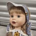 Baby So Beautiful blonde hair blue eyes sunflower romper and visor Pre-owned