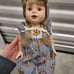 Baby So Beautiful blonde hair blue eyes sunflower romper and visor Pre-owned