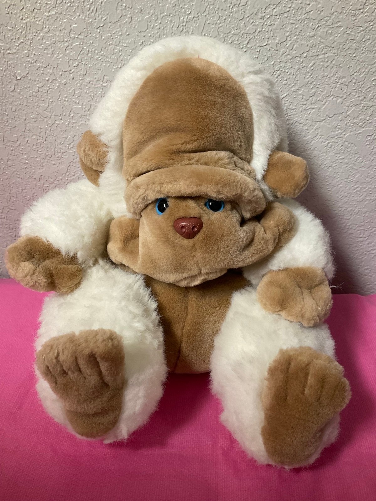 Vintage Brown & White or Cream Ape 1986 Stuffed Animal Plush Toys