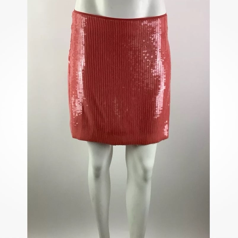 NWT J Crew Collection Sz 8 The Sequin Mini Skirt In Pink Polyester Cocktail