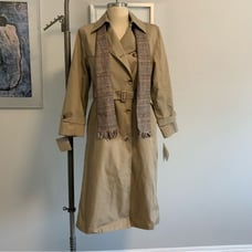 NWT Vintage Dupont Zepel London Fog Trench Coat with Zip Out Lining