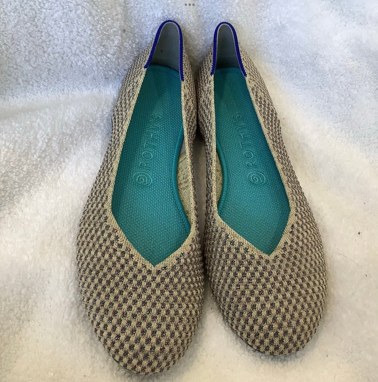 Rothy's The Square Jewel Box Textile Slip On Ballet Flat Shoes Women’s US 11