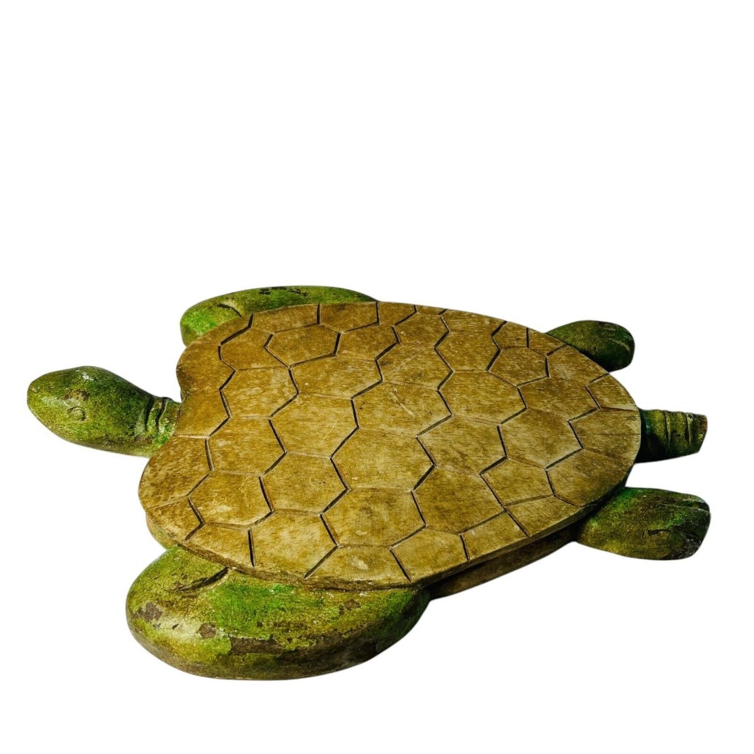 Pottery Barn Carved Turtle Wooden Cutting Board Large Philippines 17.5 X 13
