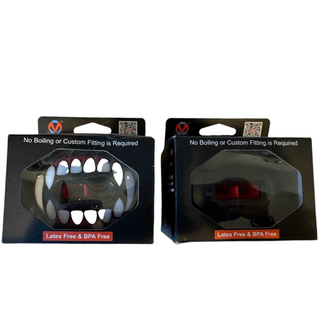 NWT Set 2 Mouth Guards Vampire Fangs Black Flag Football Lacrosse Equipment