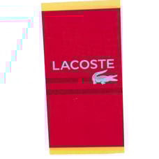 NWT LACOSTE CROC LOGO BEACH RED TOWEL 100% COTTON 36” x 72”