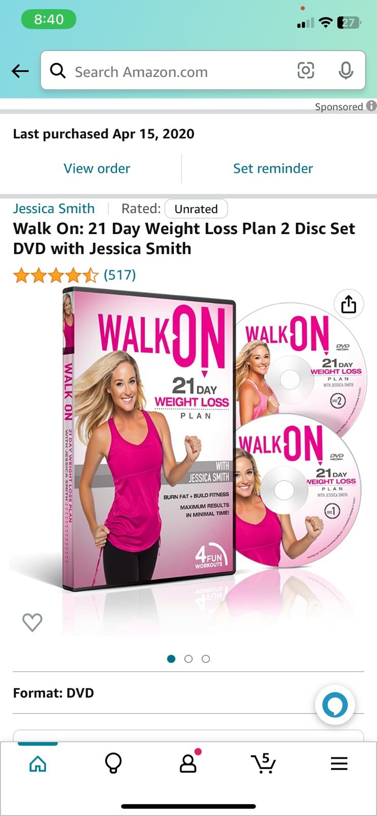 Bundle of 2 Jessica Smith Walking DVD’s