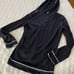 Alo Yoga Running Lightweight Hoodie Pullover Black Large L 1/4 Zip
