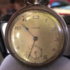 Antique Lanco Swiss-Made Manual-Wind Pocket Watch