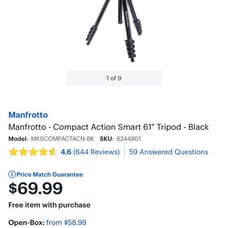 Manfrotto Compact Tripod