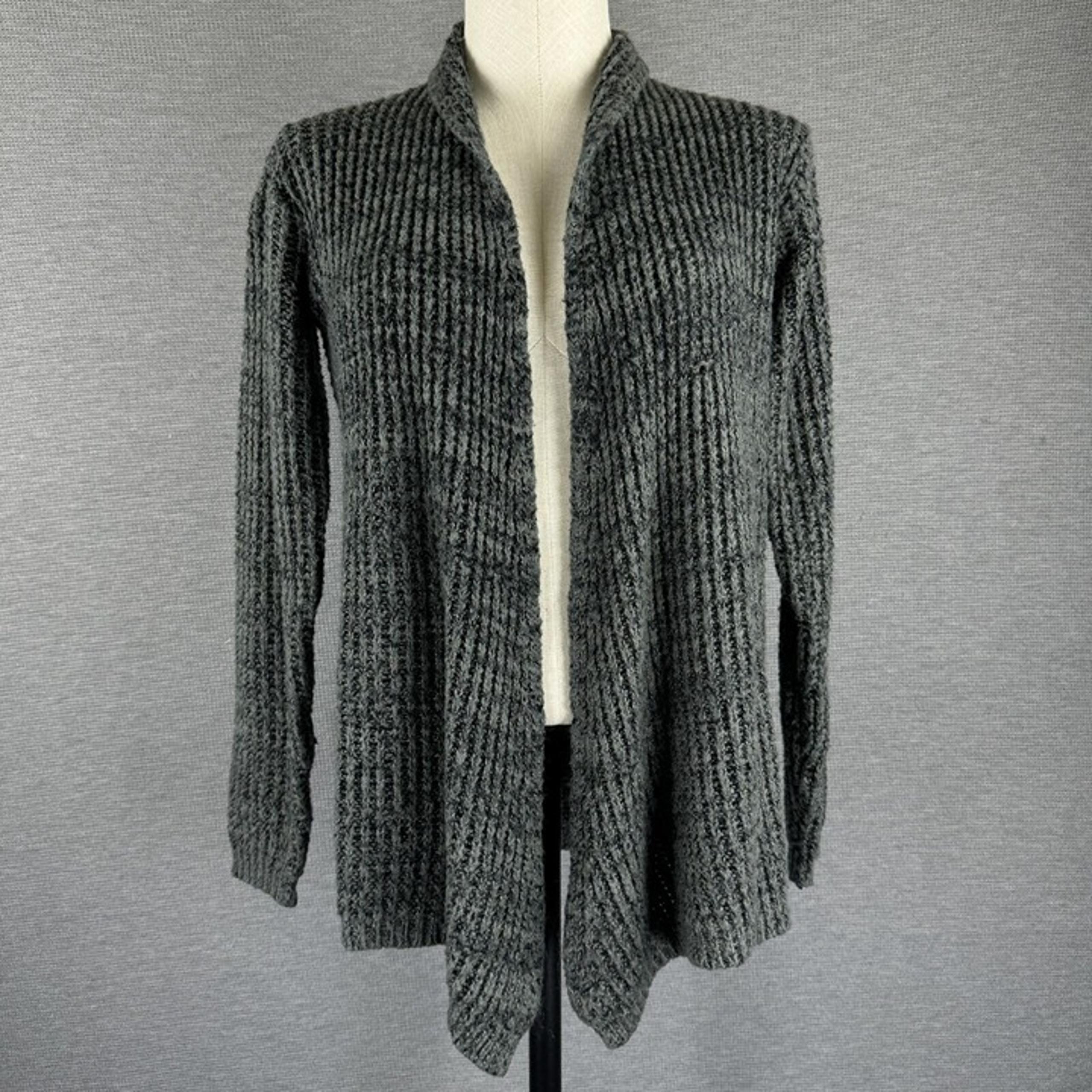 Rue 21 Womens Gray Open Front Knitted Cardigan Sweater Long Sleeve Size Small