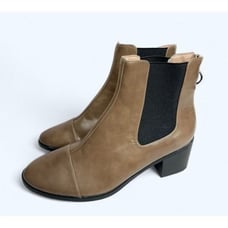 Journee Collection Ankle Boots Size 12 Brown Chelsea Block Heel NEW