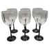 Luminarc Domino Black Stemware Wine Glasses Goblets Set of 6