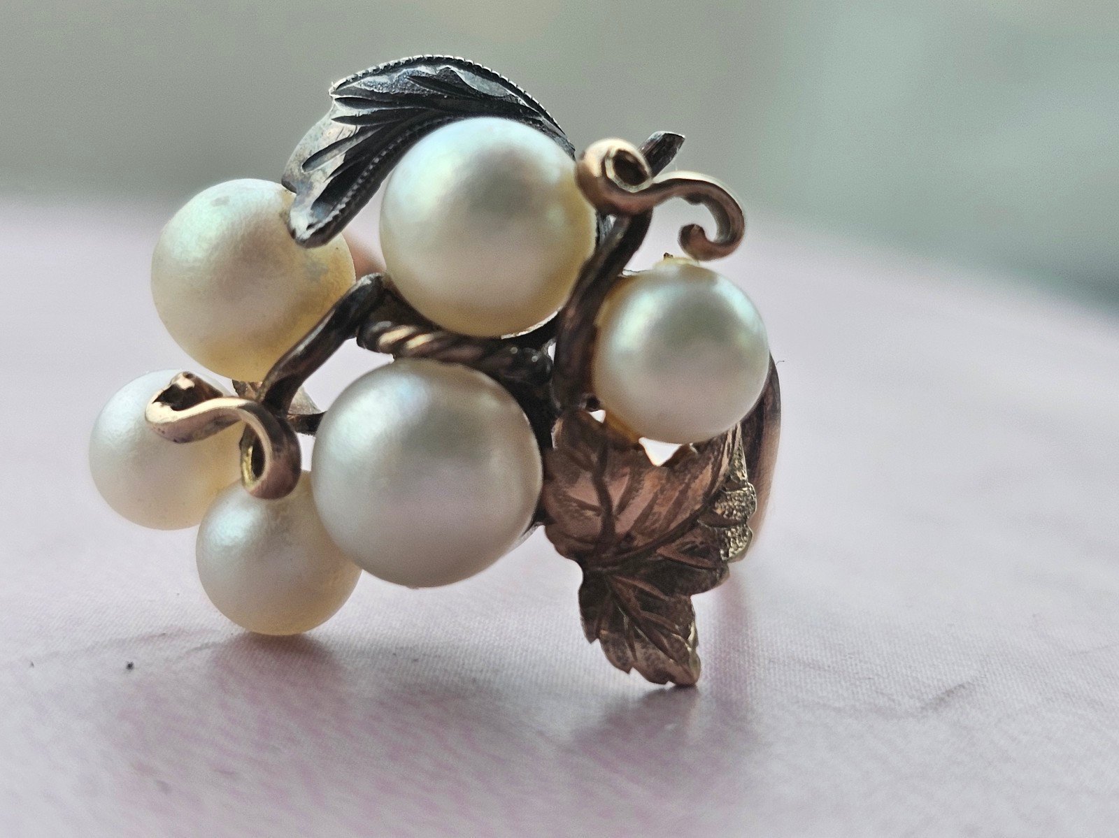 10k pearl ring